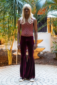 A Model wearing an outfit from the men s ready to wear collections, autumn winter 2020 2021, original creation, during the Menswear Fashion Week in Paris, from the house of Lazoschmidl