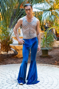 A Model wearing an outfit from the men s ready to wear collections, autumn winter 2020 2021, original creation, during the Menswear Fashion Week in Paris, from the house of Lazoschmidl