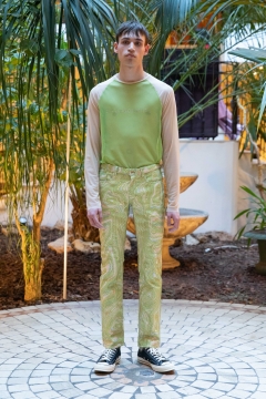 A Model wearing an outfit from the men s ready to wear collections, autumn winter 2020 2021, original creation, during the Menswear Fashion Week in Paris, from the house of Lazoschmidl