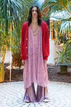 A Model wearing an outfit from the men s ready to wear collections, autumn winter 2020 2021, original creation, during the Menswear Fashion Week in Paris, from the house of Lazoschmidl