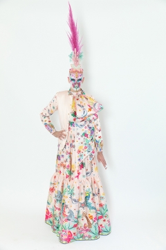 Model wears an outfit , as part of the women ready-to-wear summer 2020, women fashion week, Paris, Fra, from the house of Manish Arora Model wears an outfit , as part of the women ready-to-wear summer 2020, women fashion week, Paris, Fra, from the house of Manish Arora