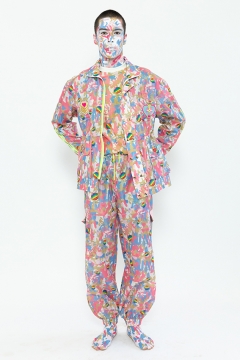 Model wears an outfit , as part of the women ready-to-wear summer 2020, women fashion week, Paris, Fra, from the house of Manish Arora Model wears an outfit , as part of the women ready-to-wear summer 2020, women fashion week, Paris, Fra, from the house of Manish Arora