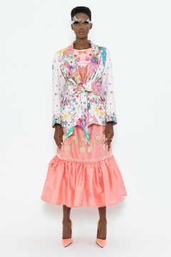 Model wears an outfit , as part of the women ready-to-wear summer 2020, women fashion week, Paris, Fra, from the house of Manish Arora Model wears an outfit , as part of the women ready-to-wear summer 2020, women fashion week, Paris, Fra, from the house of Manish Arora