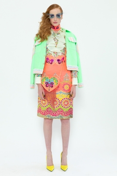 Model wears an outfit , as part of the women ready-to-wear summer 2020, women fashion week, Paris, Fra, from the house of Manish Arora Model wears an outfit , as part of the women ready-to-wear summer 2020, women fashion week, Paris, Fra, from the house of Manish Arora