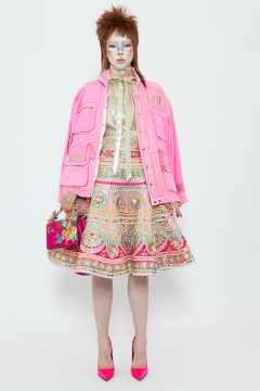 Model wears an outfit , as part of the women ready-to-wear summer 2020, women fashion week, Paris, Fra, from the house of Manish Arora Model wears an outfit , as part of the women ready-to-wear summer 2020, women fashion week, Paris, Fra, from the house of Manish Arora