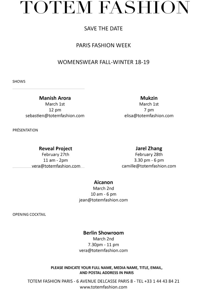 SAVE THE DATE WOMENSWEAR update